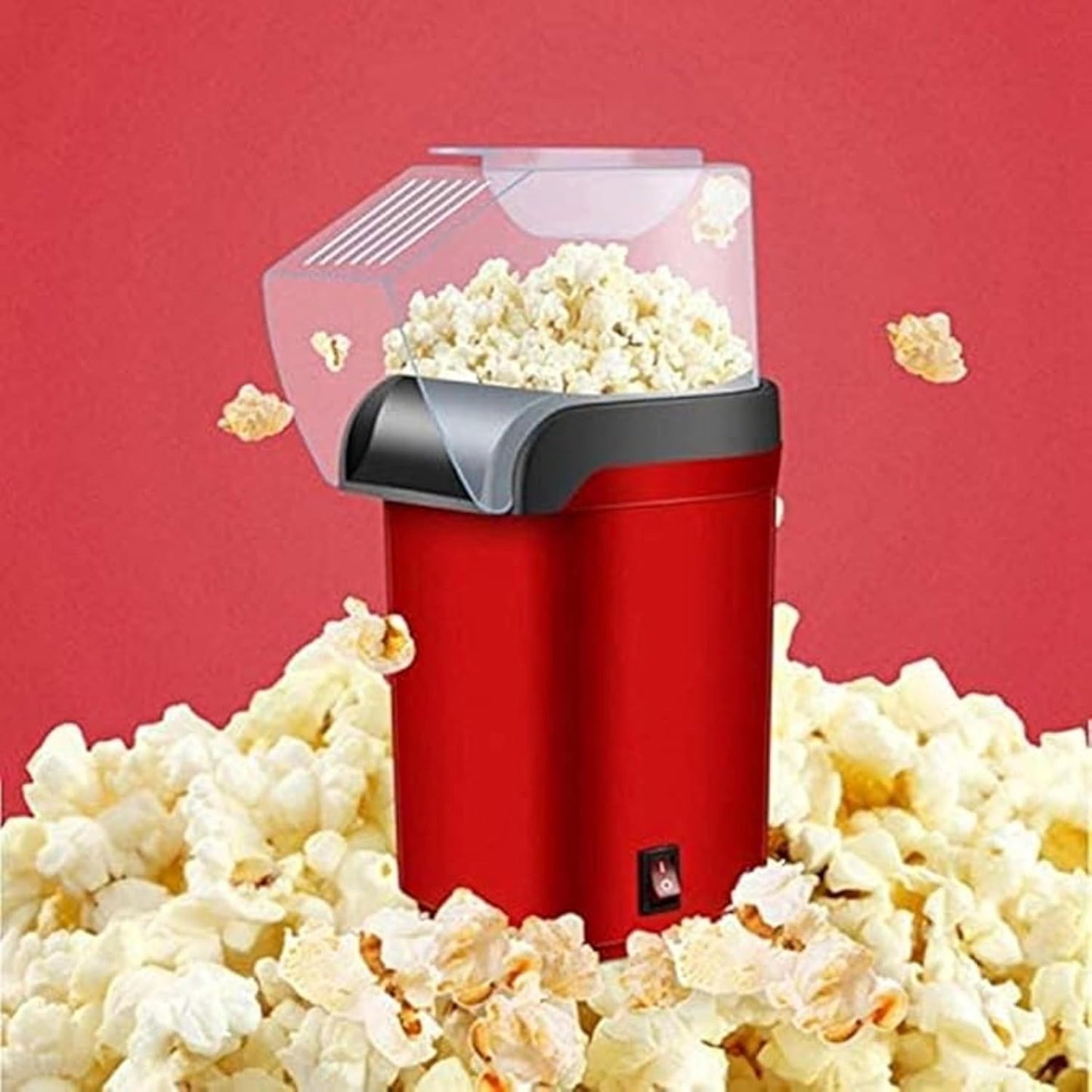 Mini Home Popcorn Maker with Measuring Cup and Removable Lid